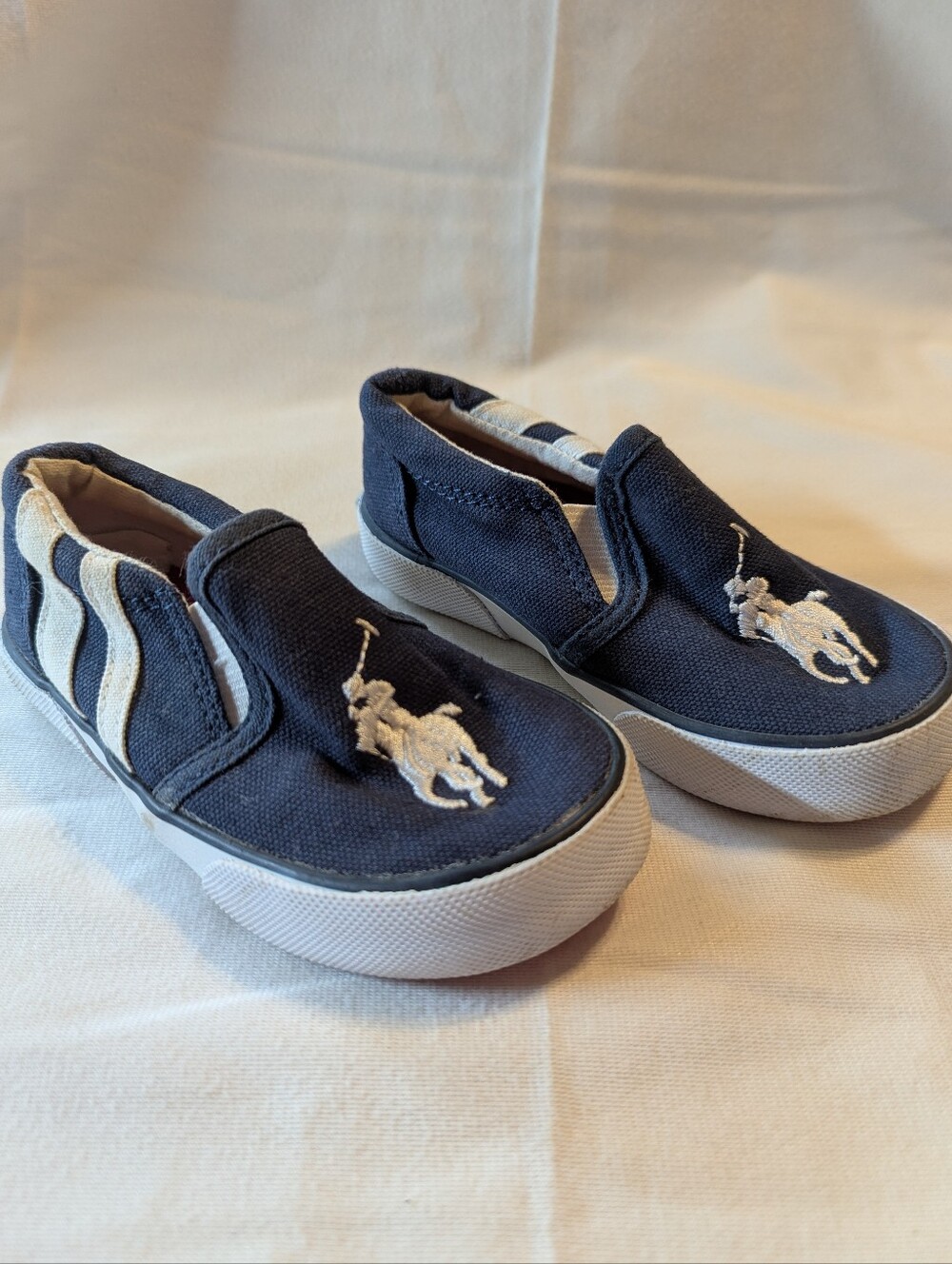 Little Boys Polo Ralph Lauren Blue Slip On Shoes Size 7